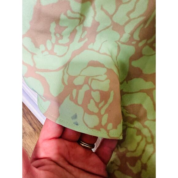 SAUNDERS COLLECTIVE Green Rose Printed Floral Crewneck Luna Maxi Dress Size 2 - Picture 14 of 16